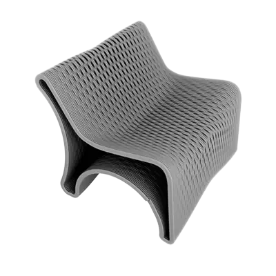 3D CONCRETE : FAUTEUIL STRATO, ref STRATO_3D